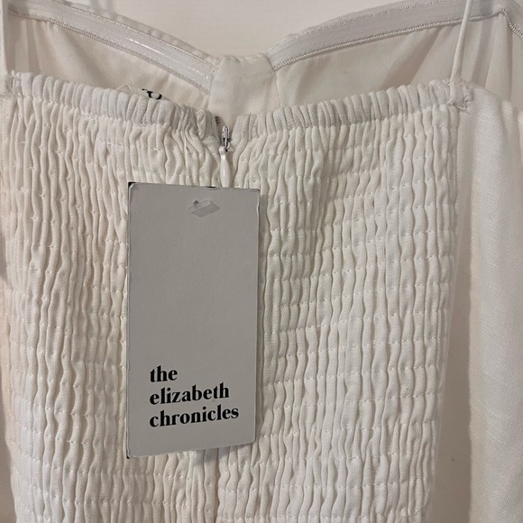 NWT Floral Trim midi dress bridal shower rehearsal dinner - Picture 4 of 7